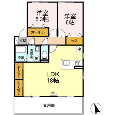 江戸橋駅 徒歩9分 1階の物件間取画像